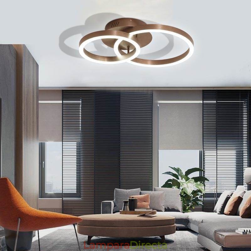 Lámpara de techo moderna, sencilla y creativa con montaje empotrado, iluminación cálida.