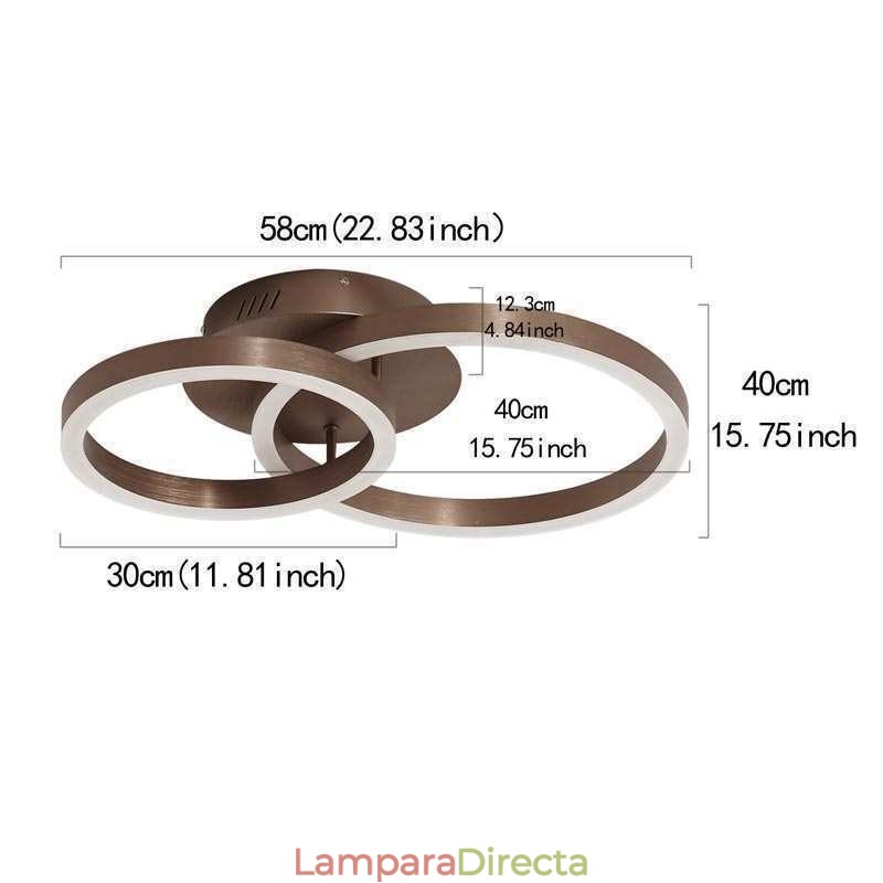 Lámpara de techo moderna, sencilla y creativa con montaje empotrado, iluminación cálida.
