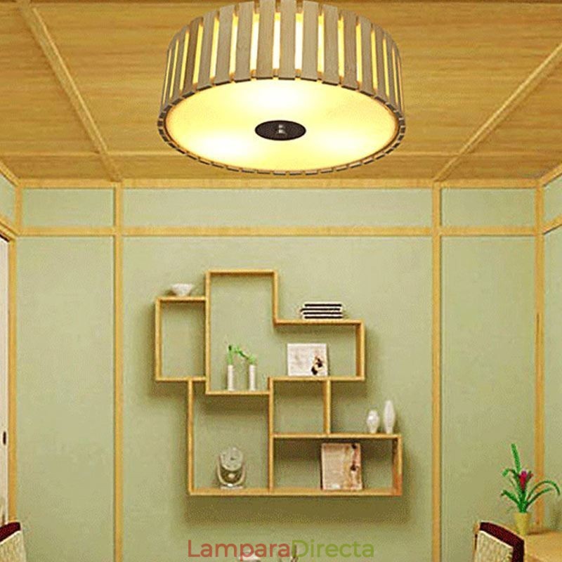 Lámpara de techo china creativa de bambú grande para niños