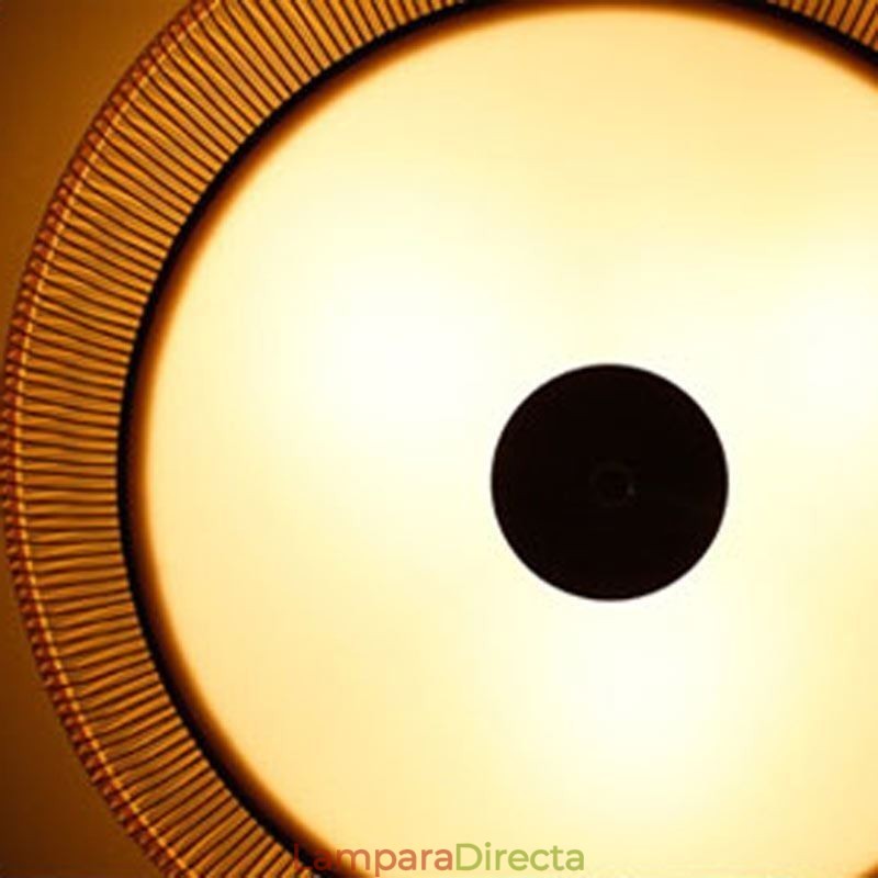 Lámpara de techo redonda japonesa creativa de bambú especial china con montaje empotrado