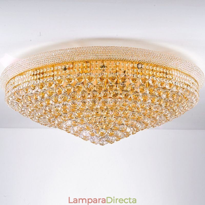 Lámpara de techo de cristal de lujo con montaje empotrado europeo