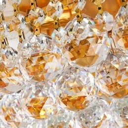 Lámpara de techo de cristal de lujo con montaje empotrado europeo