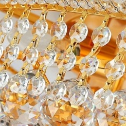 Lámpara de techo de cristal de lujo con montaje empotrado europeo