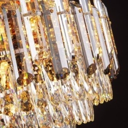 Lámpara de techo redonda de cristal gris ahumado con montaje empotrado