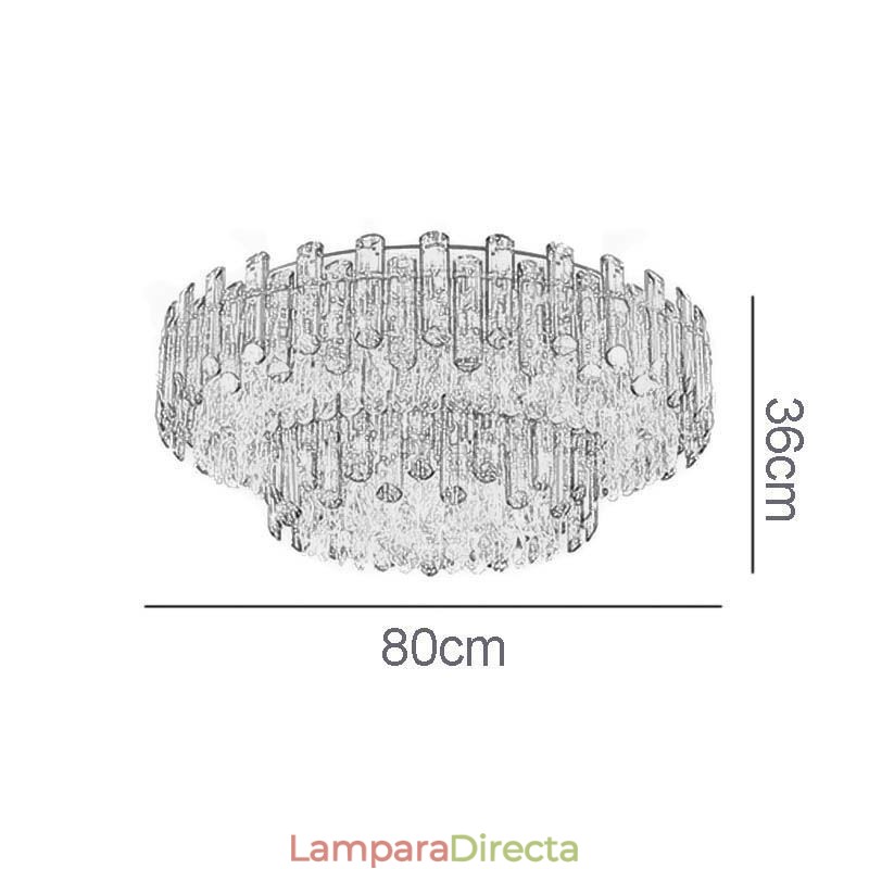 Lámpara de techo redonda moderna y sencilla de cristal para comedor