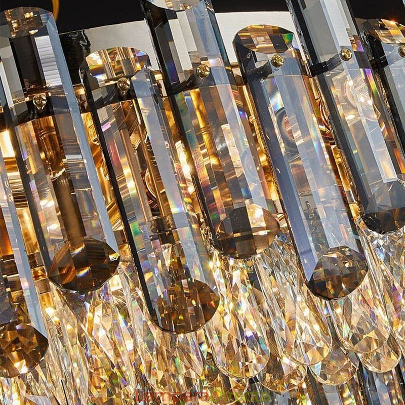 Lámpara de techo de cristal, sencilla, moderna, redonda, empotrada, decorativa.