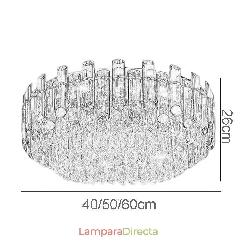 Lámpara de techo de cristal, sencilla, moderna, redonda, empotrada, decorativa.