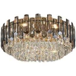 Lámpara de techo de cristal, sencilla, moderna, redonda, empotrada, decorativa.