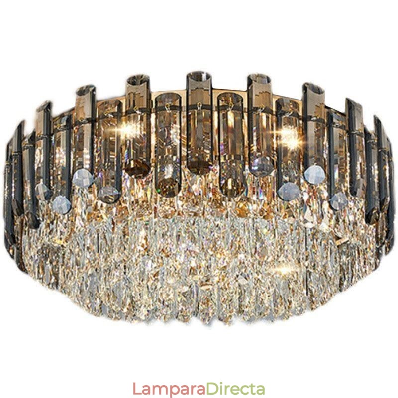 Lámpara de techo de cristal, sencilla, moderna, redonda, empotrada, decorativa.