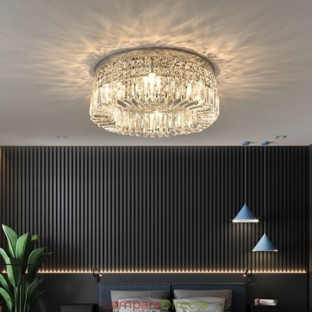 Lámpara de techo moderna y elegante con montaje empotrado de cristal Lámpara de techo moderna y elegante con montaje empotrado de cristal