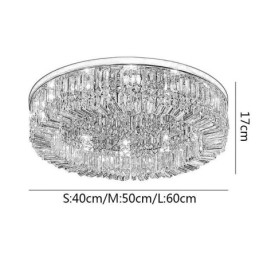 Lámpara de techo moderna y elegante con montaje empotrado de cristal