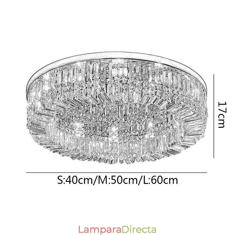 Lámpara de techo moderna y elegante con montaje empotrado de cristal