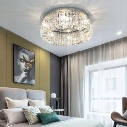 Lámpara de techo moderna y elegante con montaje empotrado de cristal