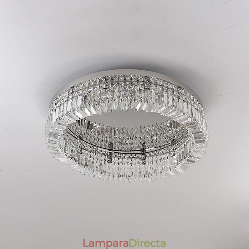 Lámpara de techo moderna y elegante con montaje empotrado de cristal