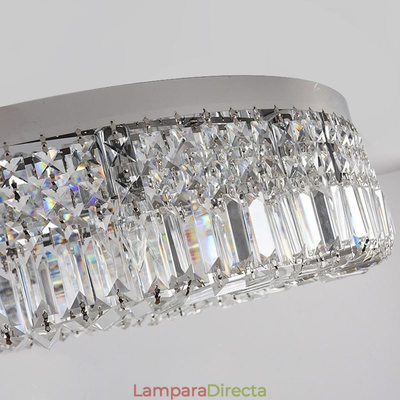Lámpara de techo moderna y elegante con montaje empotrado de cristal