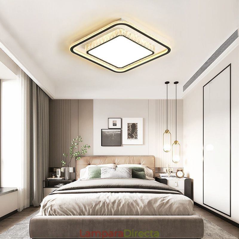 Lámpara de techo de cristal, luz de techo creativa
