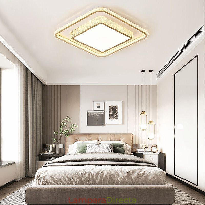 Lámpara de techo de cristal, luz de techo creativa