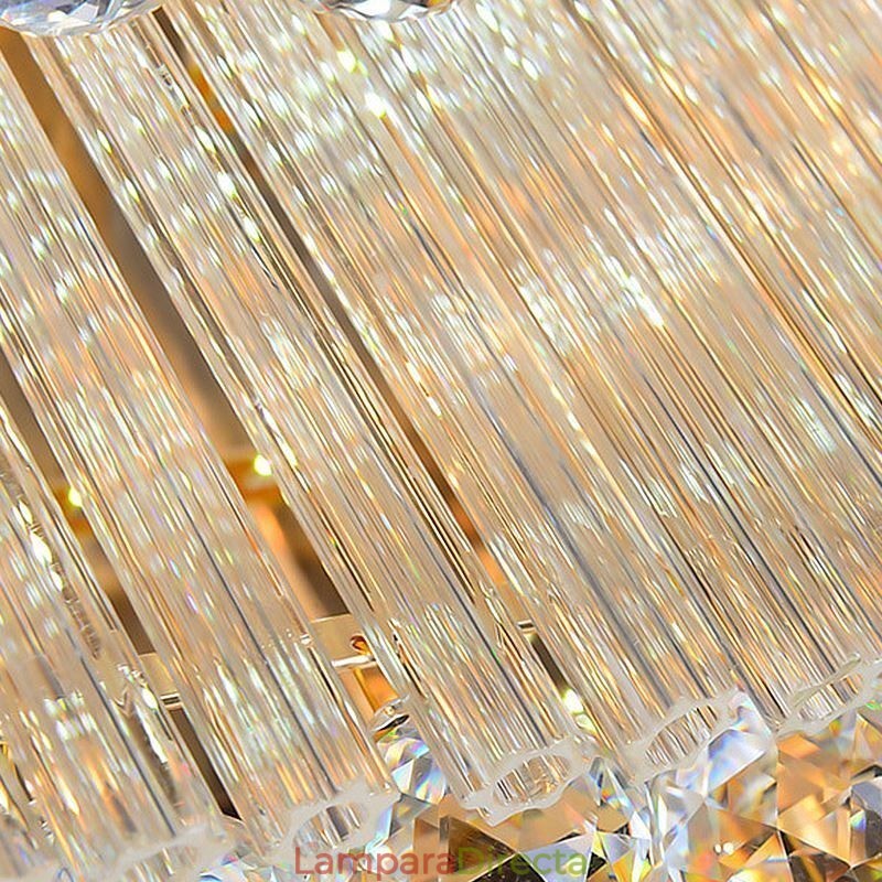 Lámpara de araña de cristal cuadrada de montaje empotrado europeo