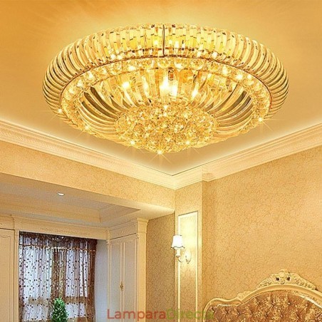 Lámpara de cristal redonda empotrada sencilla y moderna Lámpara de cristal redonda empotrada sencilla y moderna