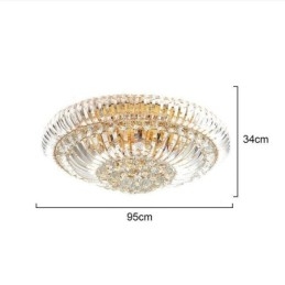 Lámpara de cristal redonda empotrada sencilla y moderna