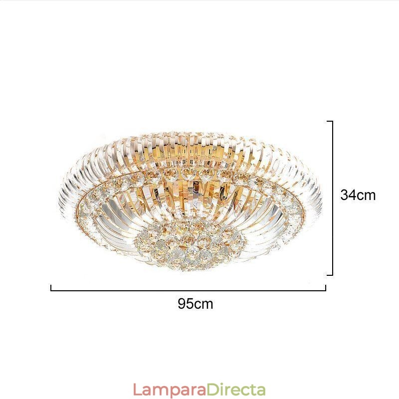 Lámpara de cristal redonda empotrada sencilla y moderna