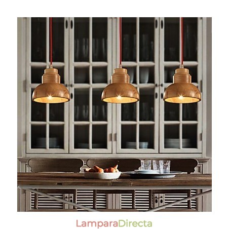 Lámpara de araña estilo mini, tradicional, clásica, de madera y bambú. Lámpara de araña estilo mini, tradicional, clásica, de madera y bambú.
