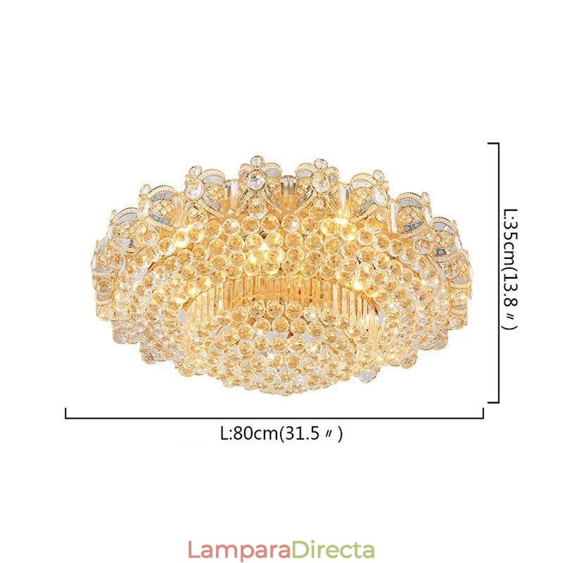 Lámpara de techo de cristal empotrada europea