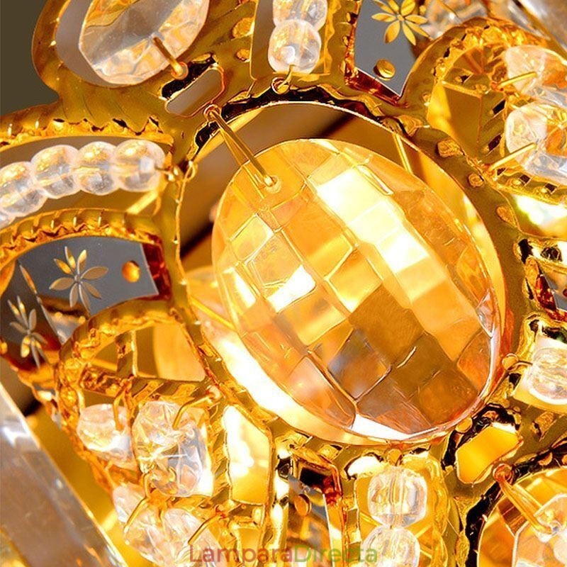 Lámpara de techo de cristal empotrada europea