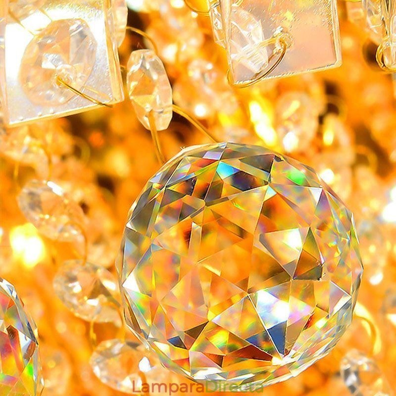 Lámpara de techo de cristal empotrada europea