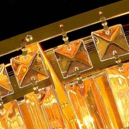 Lámpara de techo de cristal empotrada redonda europea