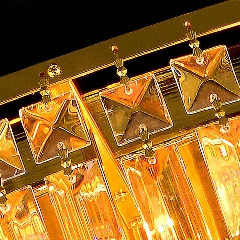 Lámpara de techo de cristal empotrada redonda europea