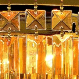 Lámpara de techo de cristal empotrada redonda europea