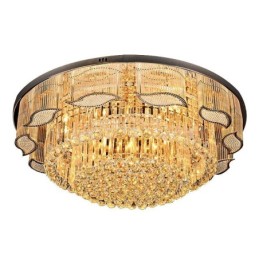 Lámpara de techo de cristal contemporánea, sencilla, redonda, empotrada