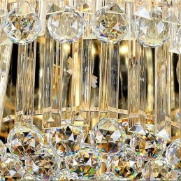 Lámpara de techo de cristal contemporánea, sencilla, redonda, empotrada