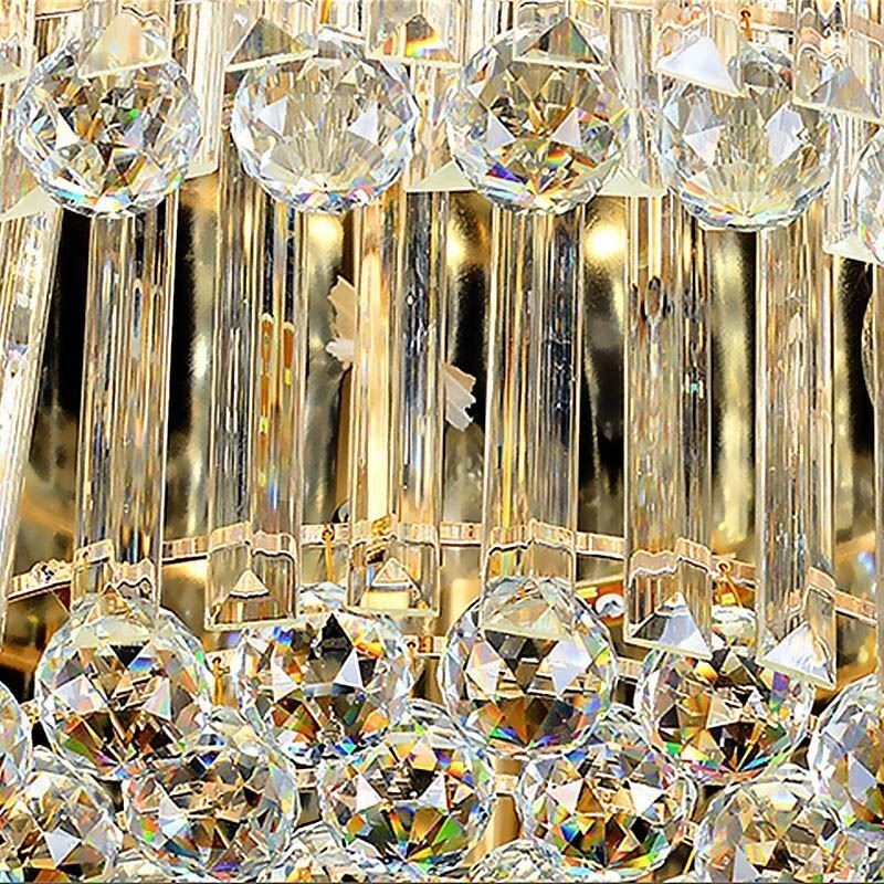 Lámpara de techo de cristal contemporánea, sencilla, redonda, empotrada