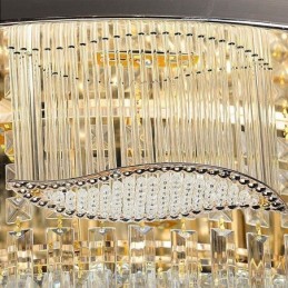 Lámpara de techo de cristal contemporánea, sencilla, redonda, empotrada
