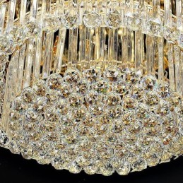 Lámpara de techo de cristal contemporánea, sencilla, redonda, empotrada