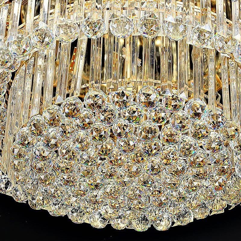 Lámpara de techo de cristal contemporánea, sencilla, redonda, empotrada