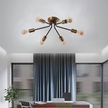 Lámpara de techo Sputnik de 6 luces con montaje semiempotrado Lámpara de techo Sputnik de 6 luces con montaje semiempotrado
