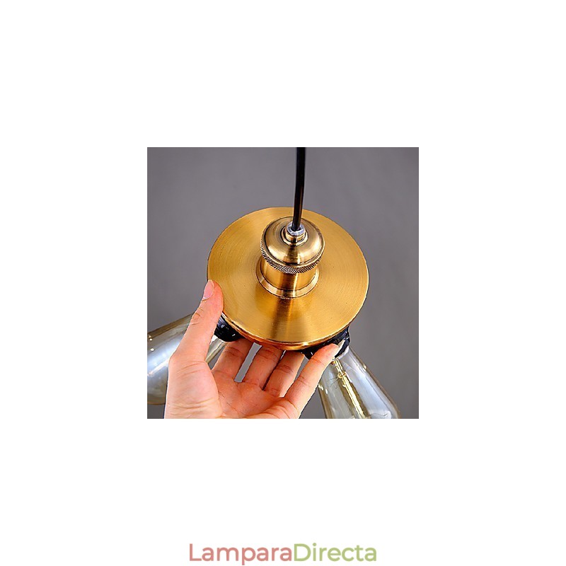 Lámpara de araña estilo mini moderna contemporánea de metal