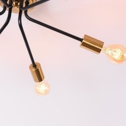 Lámpara de techo Sputnik de 6 luces con montaje semiempotrado