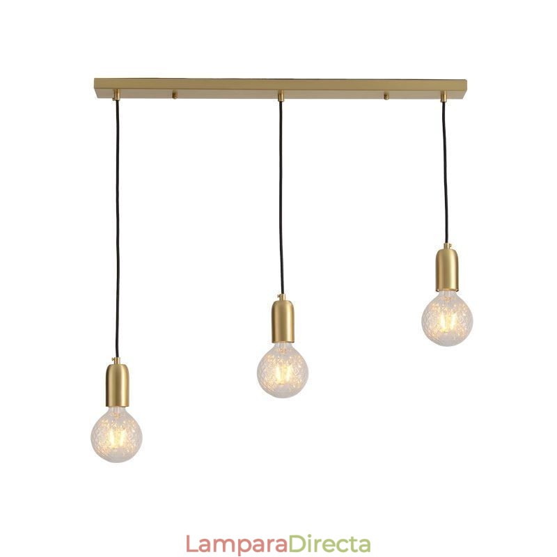 Lámpara colgante de latón nórdico con tres luces colgantes, estilo isla, minimalista y creativa