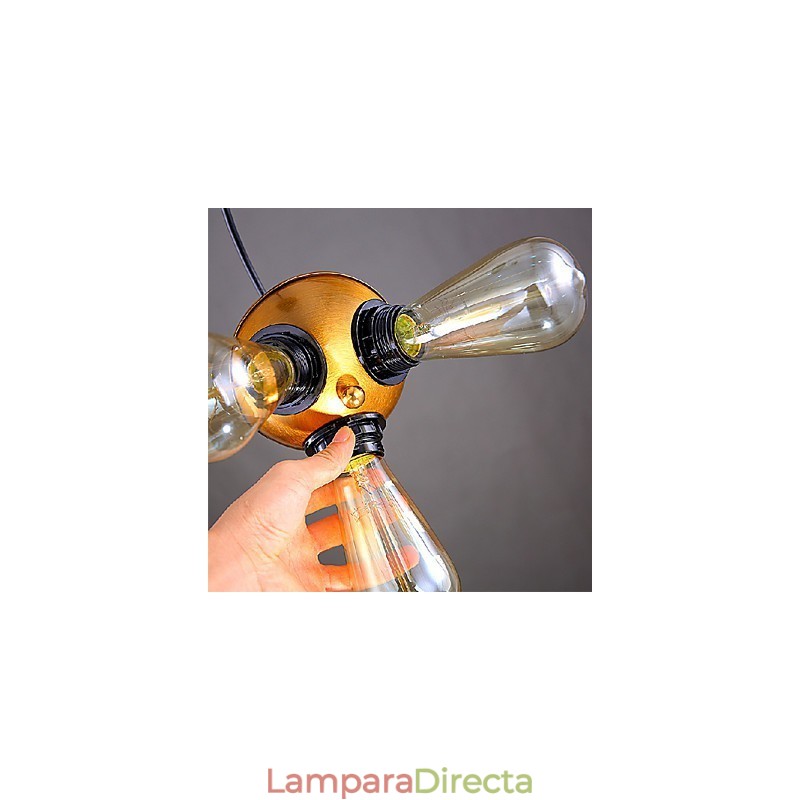 Lámpara de araña estilo mini moderna contemporánea de metal