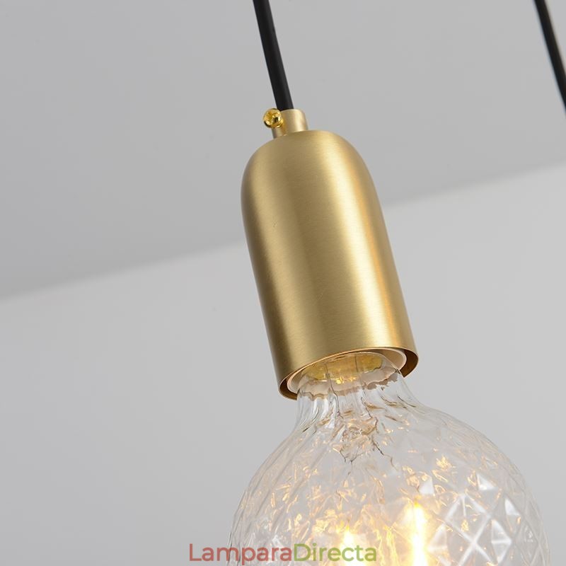 Lámpara colgante de latón nórdico con tres luces colgantes, estilo isla, minimalista y creativa