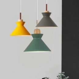 Lámpara colgante nórdica de 3 luces con diseño de isla Macaron, de hierro simple, Arti, tres luces