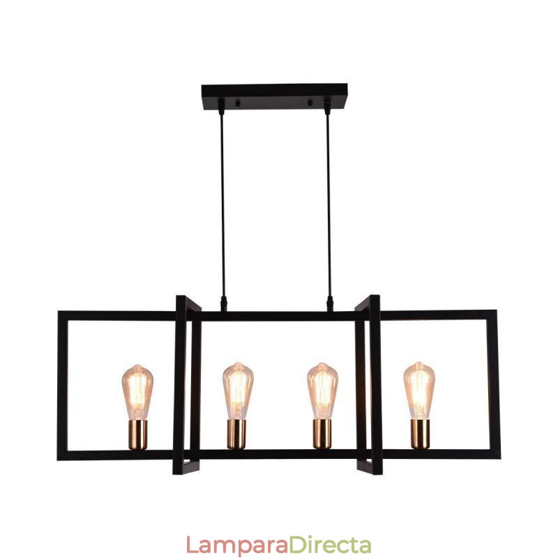 Lámpara colgante de 4 luces estilo industrial Lightingway