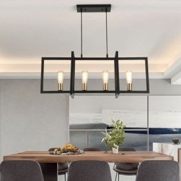 Lámpara colgante de 4 luces estilo industrial Lightingway
