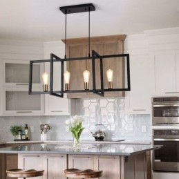 Lámpara colgante de 4 luces estilo industrial Lightingway