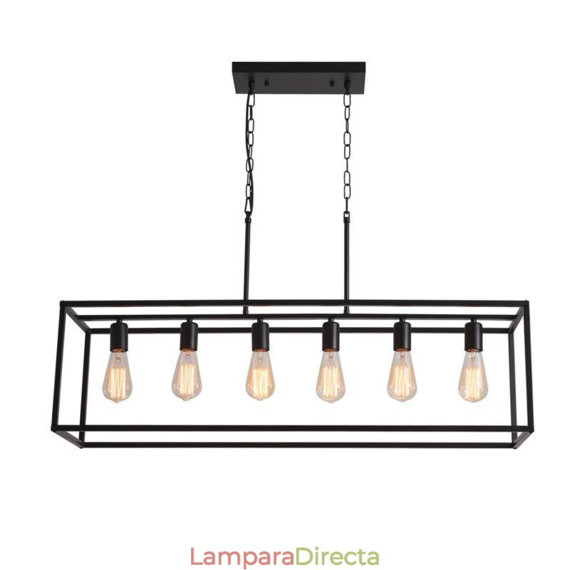 Lámpara colgante estilo granja, isla, 6 luces