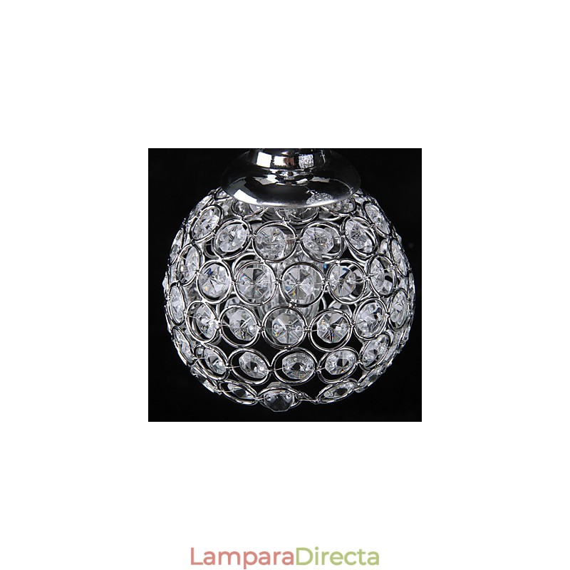 Lámpara de araña de cristal moderna contemporánea de metal